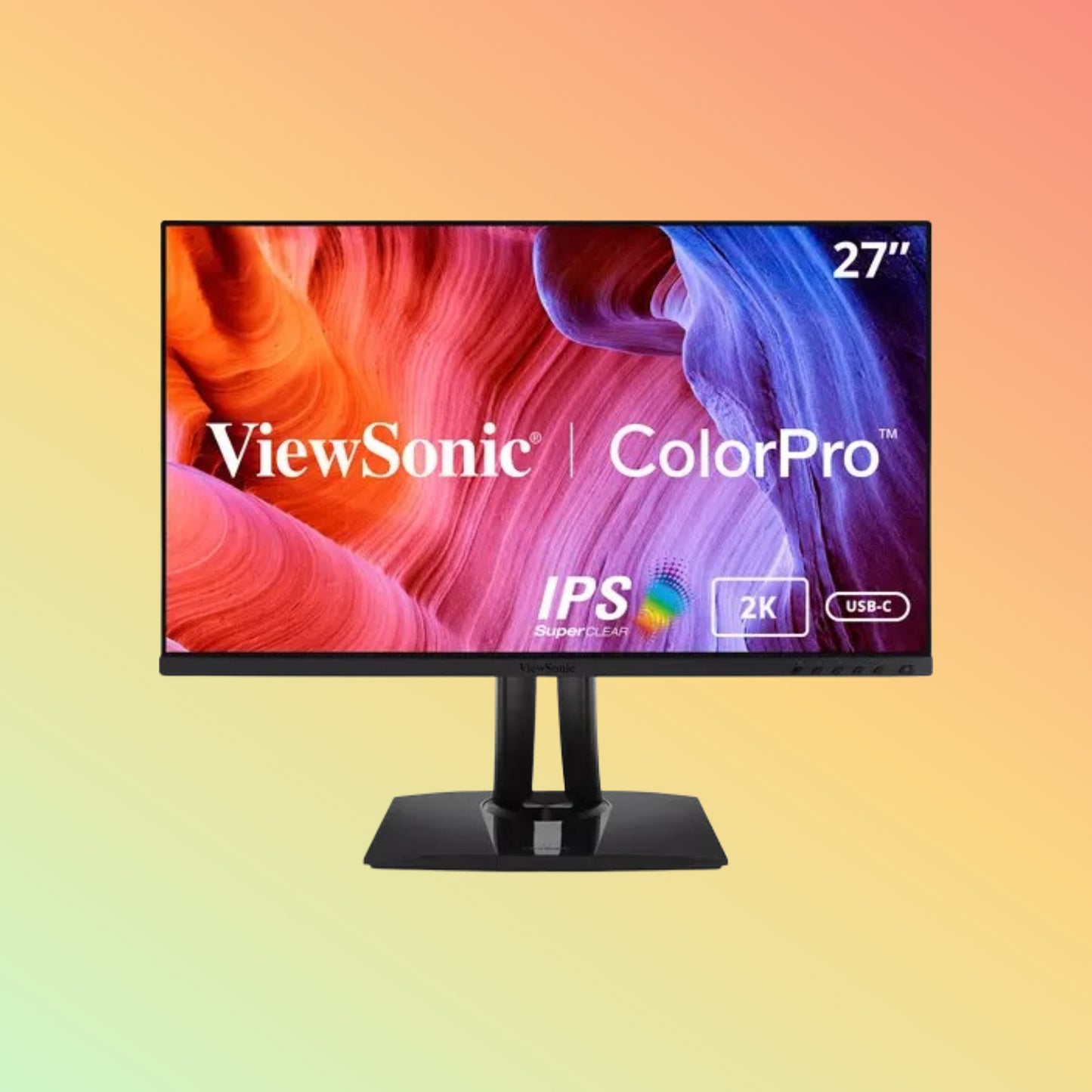 VIEWSONIC VP2756-2K Monitor - 27" QHD (2560 x 1440), IPS, Height, Swivel, Tilt, Pivot, HDMI, DP, USB-C, 350nits, 60Hz