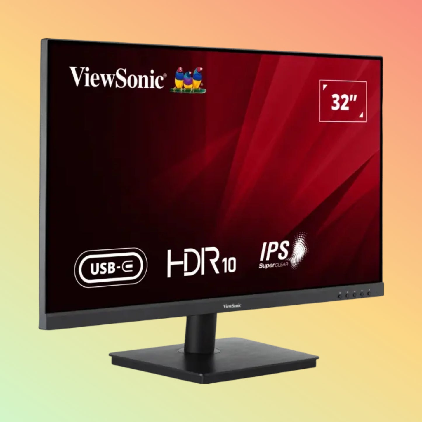 VIEWSONIC VA3209U-4K Monitor - 32" UHD (3840 x 2160), IPS, Tilt, HDMI, DP, USB-C, 350nits, 60Hz
