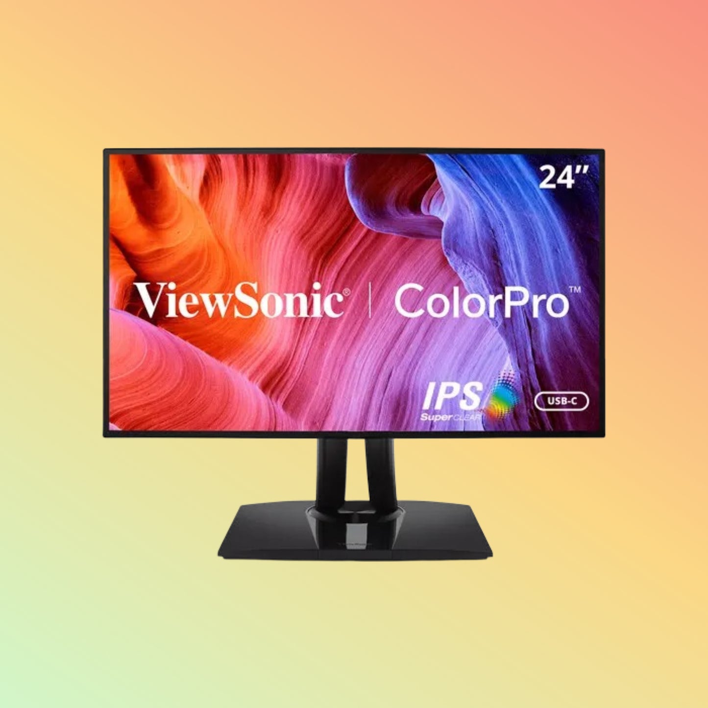 VIEWSONIC VP2468A Monitor - 24" FHD (1920 x 1080), IPS, Height, Swivel, Tilt, HDMI, DP, USB-C, 250nits, 60Hz