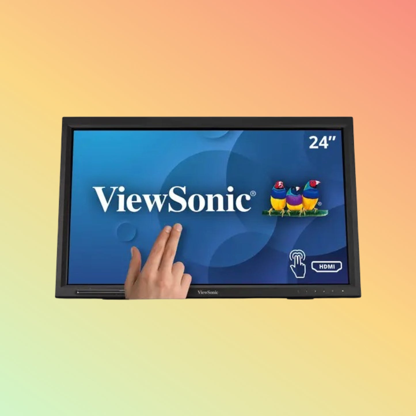 ViewSonic TD2423D 24" FHD Touch Monitor – 1080p, HDMI/DP/VGA, 250nits, 60Hz, VA Panel