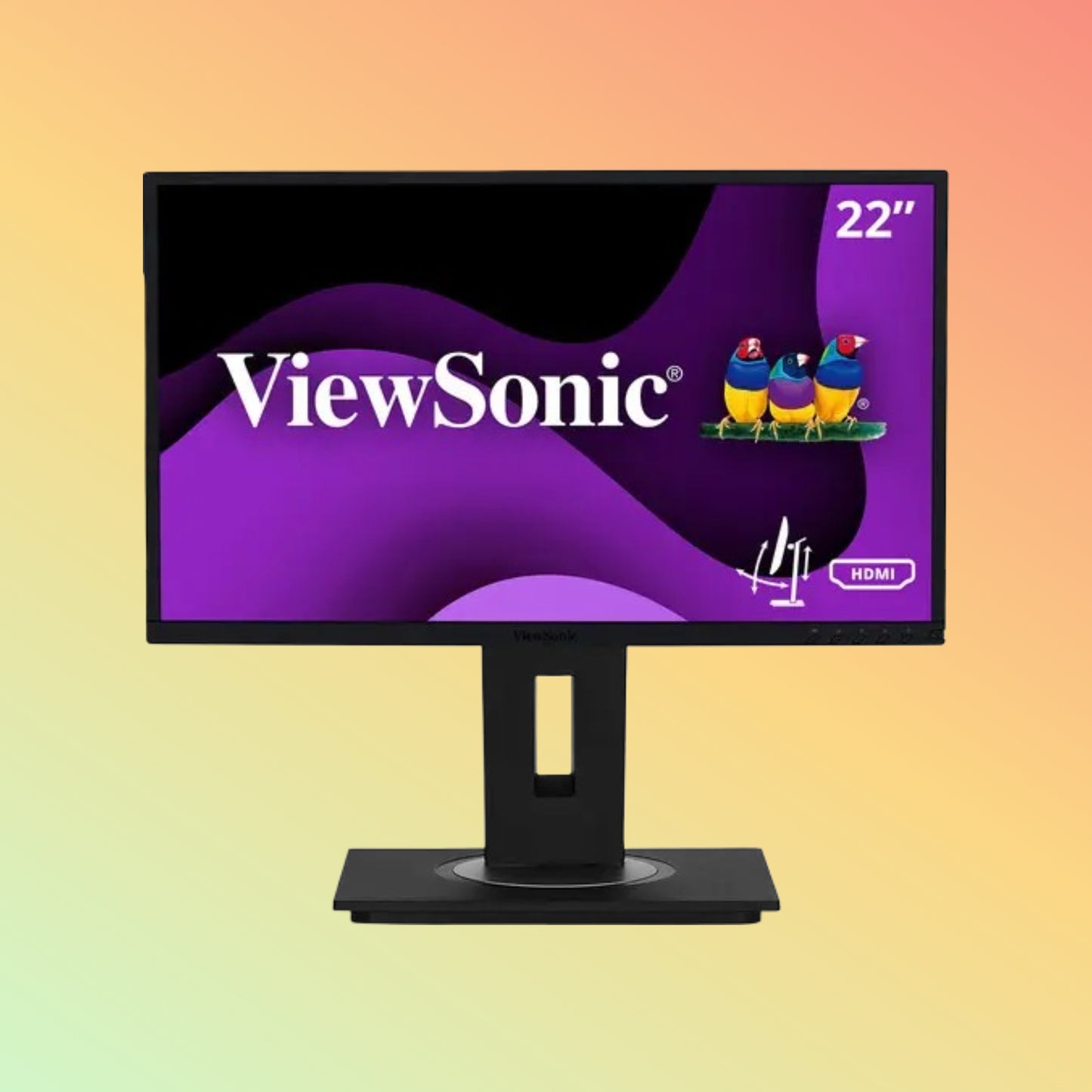 VIEWSONIC VG2248 Monitor - 22" FHD (1920 x 1080), IPS, Height, Tilt, Swivel, Pivot, HDMI, DP, VGA, 250nits, 60Hz