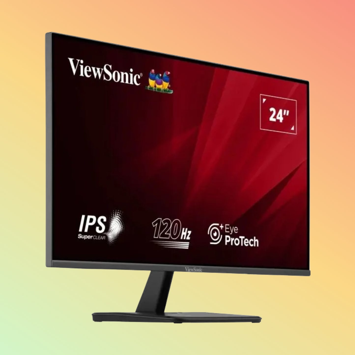 VIEWSONIC VA2456A-MHD Monitor - 24" FHD (1920 x 1080), IPS, Tilt, HDMI, DP, VGA, 250nits, 120Hz