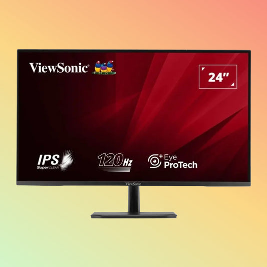 VIEWSONIC VA2456A-MHD Monitor - 24" FHD (1920 x 1080), IPS, Tilt, HDMI, DP, VGA, 250nits, 120Hz
