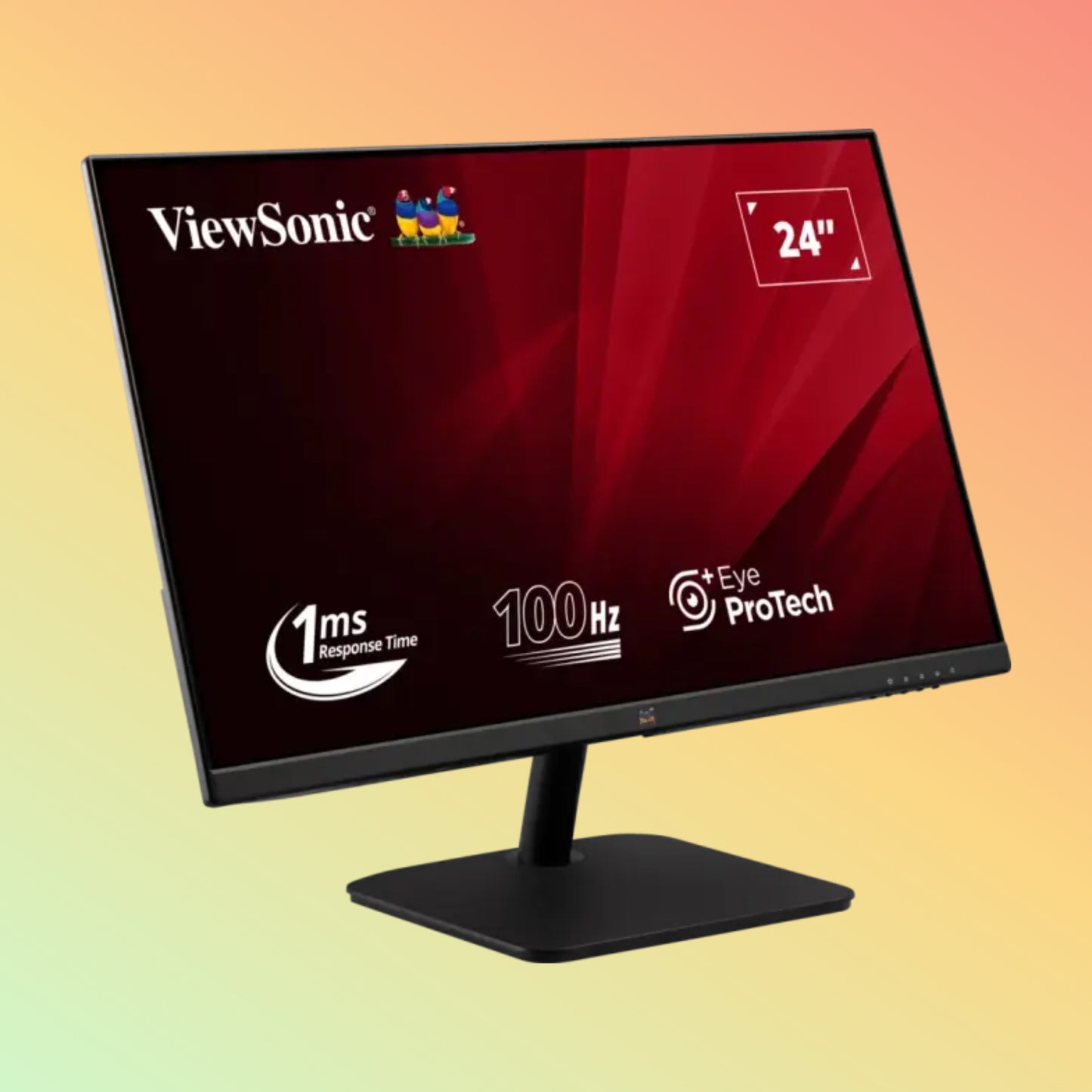 VIEWSONIC VA2432-MHD Monitor - 24" FHD (1920 x 1080), IPS, Tilt, HDMI, DP, VGA, 250nits, 100Hz