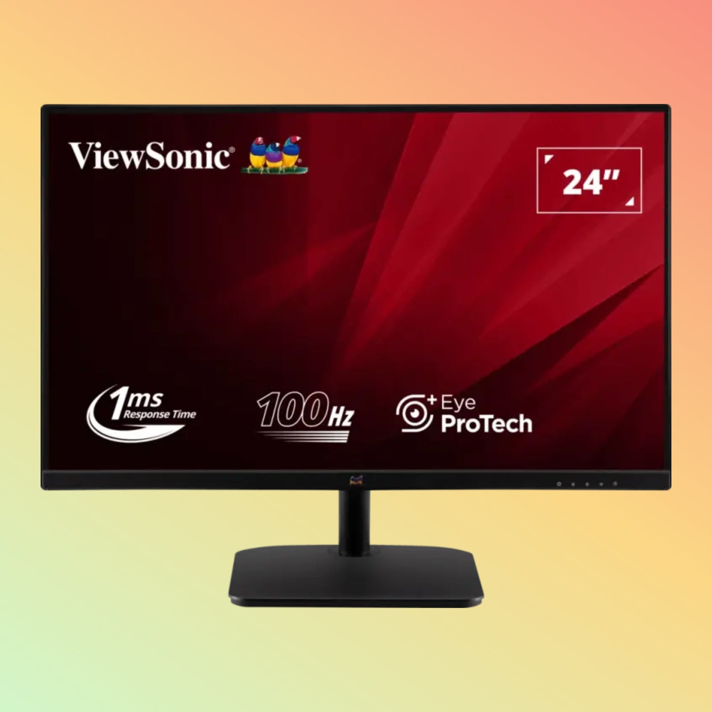 VIEWSONIC VA2432-MHD Monitor - 24" FHD (1920 x 1080), IPS, Tilt, HDMI, DP, VGA, 250nits, 100Hz