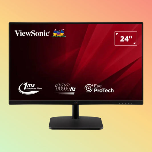 VIEWSONIC VA2432-MHD Monitor - 24" FHD (1920 x 1080), IPS, Tilt, HDMI, DP, VGA, 250nits, 100Hz