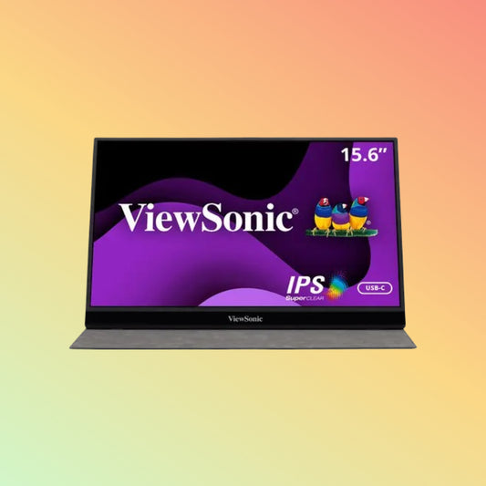 VIEWSONIC VG1655 Monitor - 16" FHD (1920 x 1080), IPS, Tilt, Mini-HDMI, USB-C, 250nits, 60Hz
