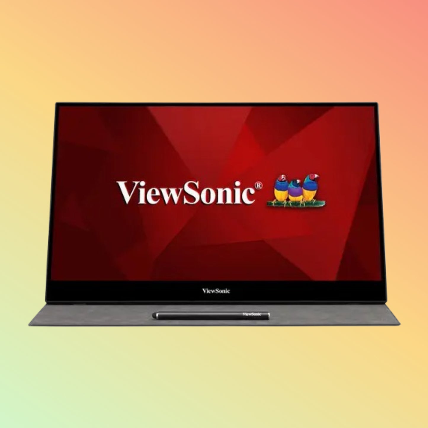 VIEWSONIC TD1655 Monitor - 16" FHD (1920 x 1080), IPS, Tilt, Mini-HDMI, USB-C, 250nits, 60Hz, Multi-Touch
