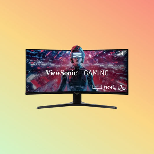 VIEWSONIC VX3418-2KPC Gaming Monitor - 34" WQHD (3440 x 1440), VA LCD, Tilt, Height, HDM, DP, 300nits, 144Hz