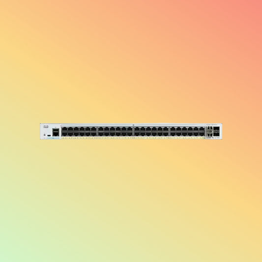 Cisco Catalyst C1000 – 176Gbps, 77.38Mpps, 740W PoE, 48 RJ45, 4 SFP+ Uplinks