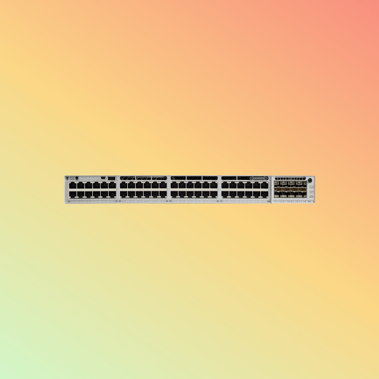 Cisco Catalyst C9300 – 256Gbps, 190.48Mpps, 437W PoE, 48 PoE+ RJ45 Ports