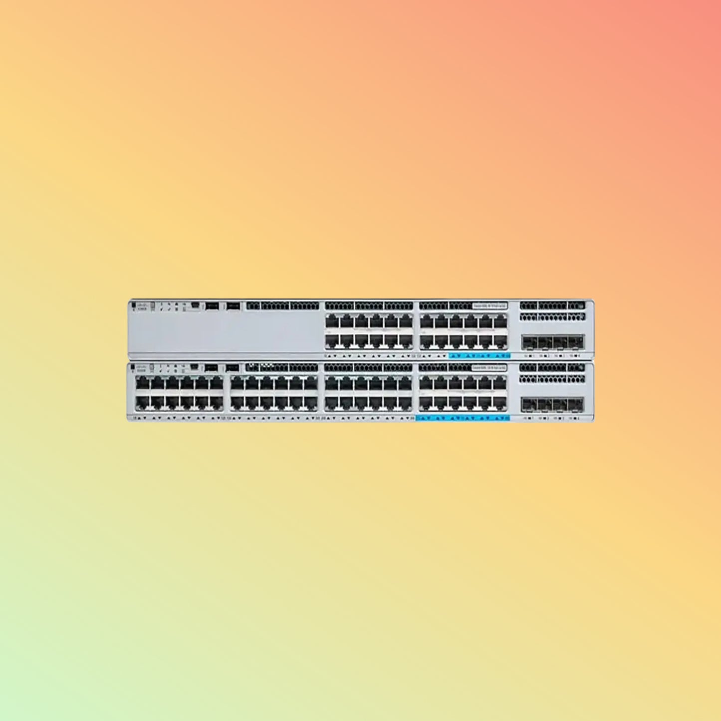 Cisco Catalyst C9200L – 392Gbps, 291.66Mpps, 740W PoE, 48 RJ45, 4 SFP+ Uplinks