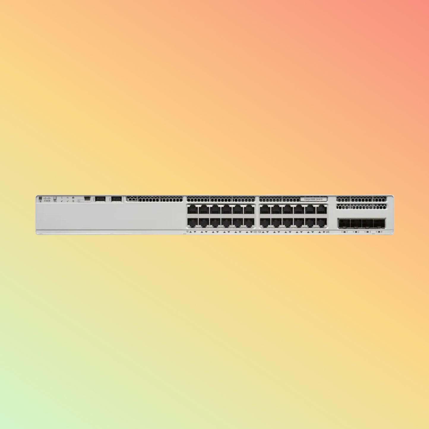 Cisco Catalyst C9200L – 128Gbps, 95.23Mpps, 370W PoE, 24 RJ45, Network Advantage