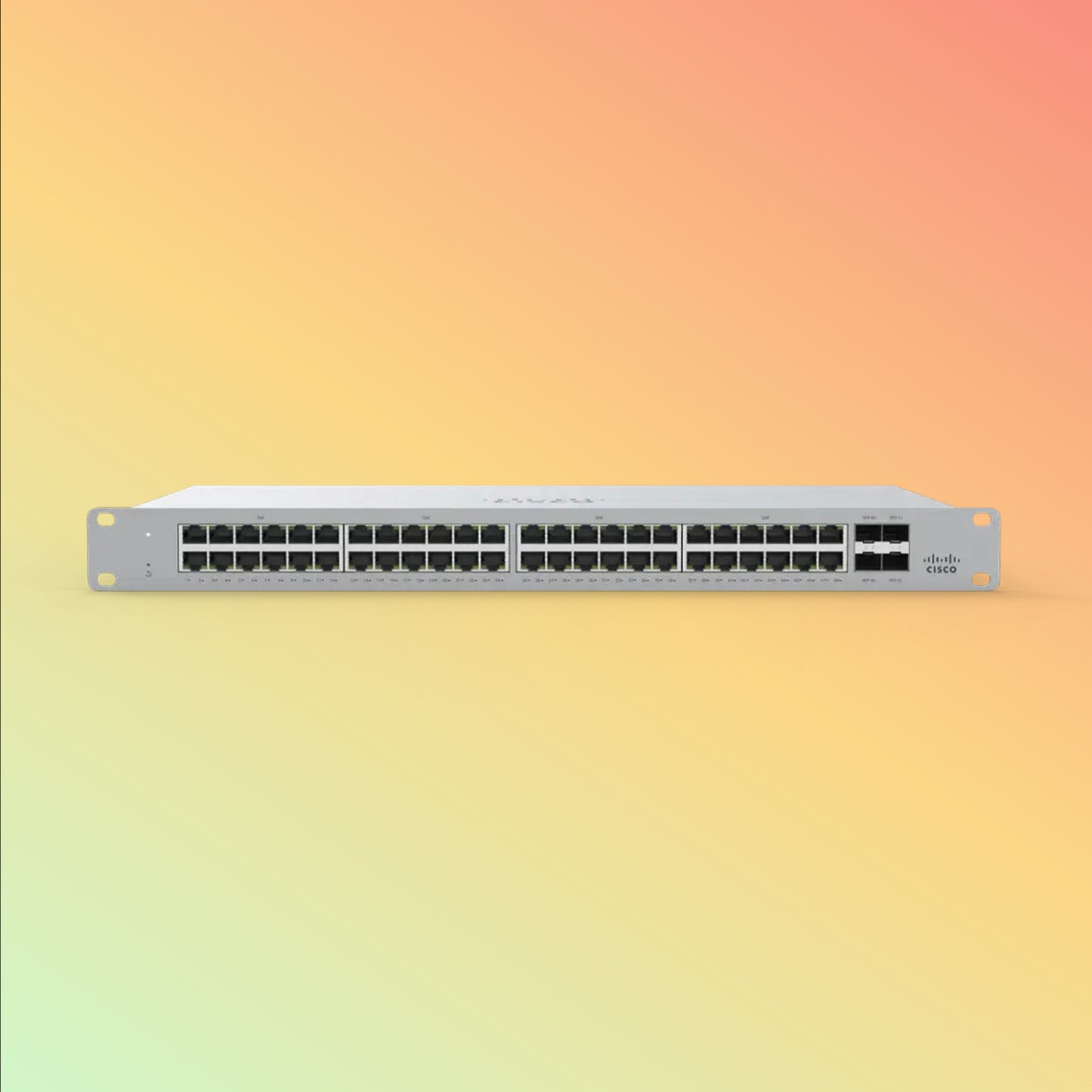 Cisco Meraki MS120 – 104Gbps, 77.38Mpps, 370W PoE, 48 PoE RJ45, 4 SFP