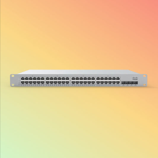 Cisco Meraki MS210 – 176Gbps, 77.38Mpps, 370W PoE, 48 PoE+ RJ45, 4 SFP Uplinks
