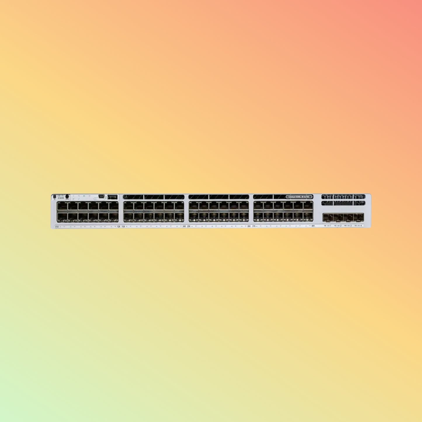 CISCO Catalyst C9300 Switch - 176 Gbps Switching capacity, Throughput up to 130.95 Mpps, 890W PoE Capability, 48 x RJ45, 4 x SFP+