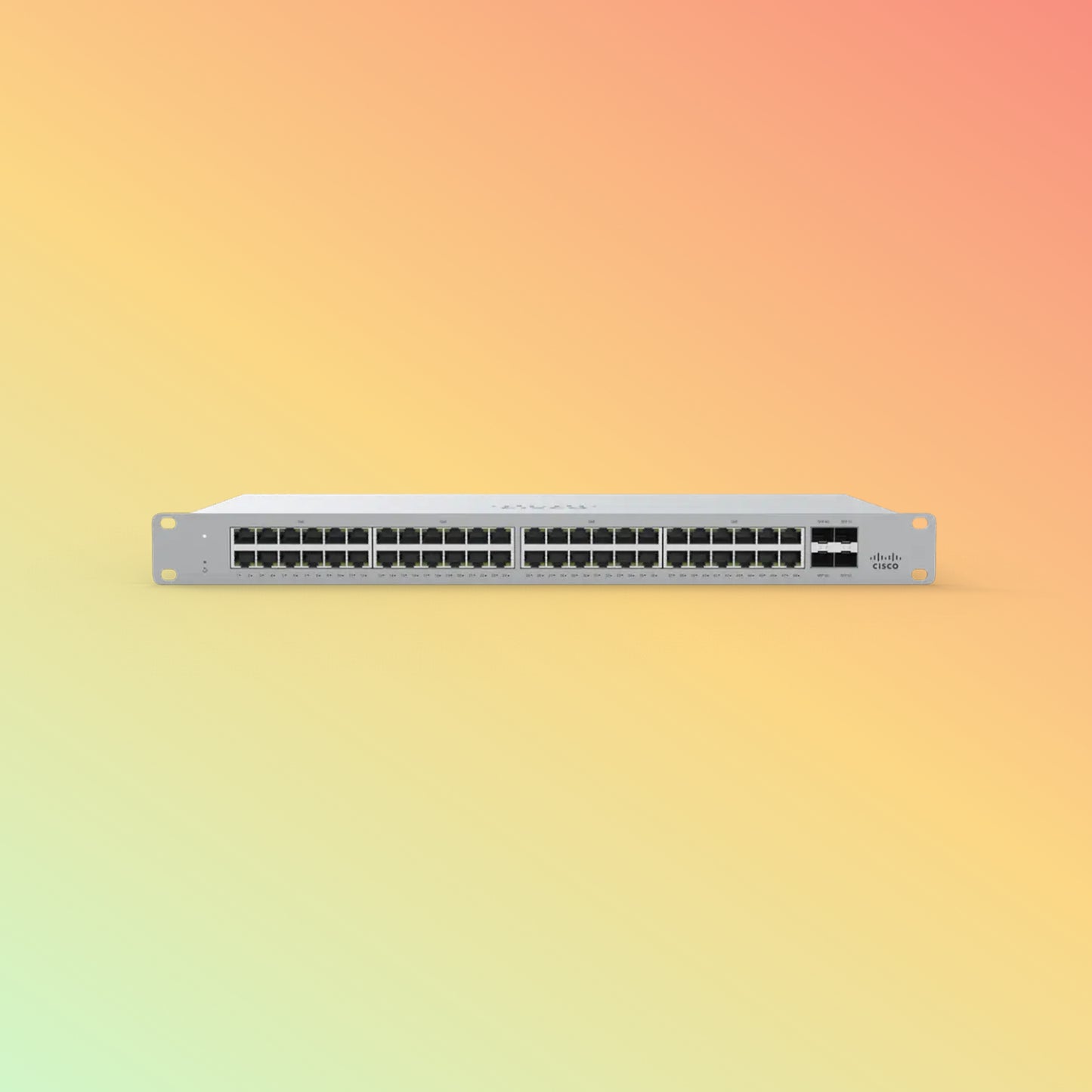 CISCO Meraki MS120 Switch - 104 Gbps Switching capacity, Throughput up to 77.38 Mpps, 370W PoE Capability, 48 x PoE RJ45, 4 x SFP