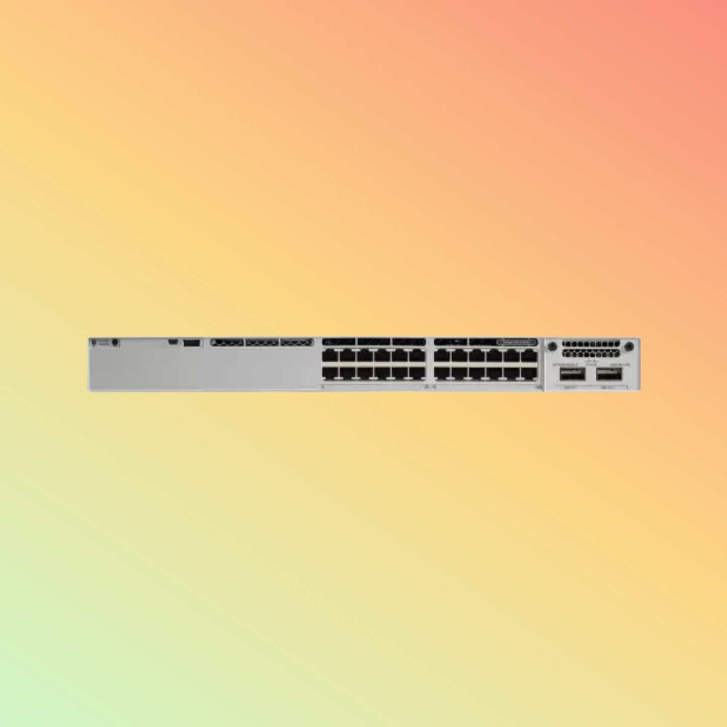 CISCO Catalyst C9300-24P-E Switch - 208 Gbps Switching Capacity, Throughput up to 154.76 Mpps, 24 x RJ45