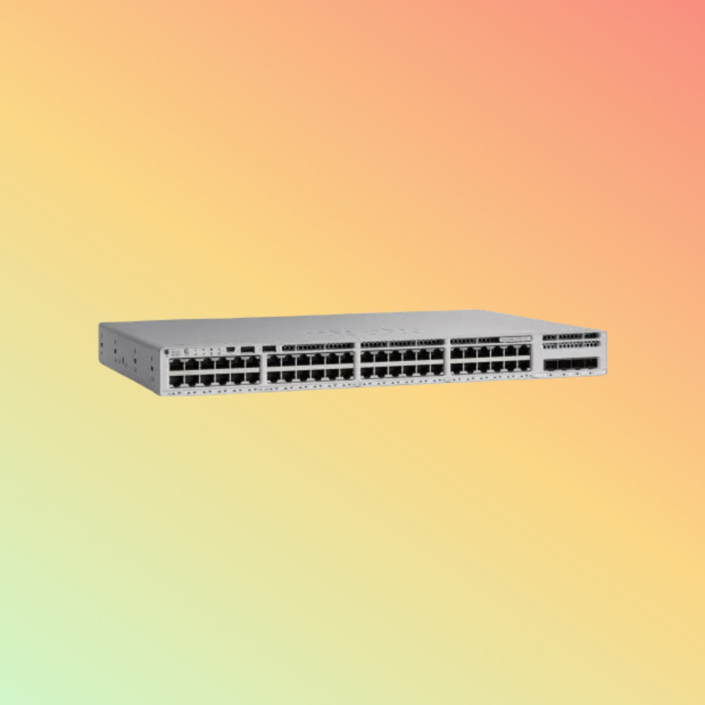 CISCO Catalyst C9200L-48P-4G-E Switch - 104 Gbps Switching Capacity, Throughput up to 154.76 Mpps, 48 x RJ45, With Network Essentials
