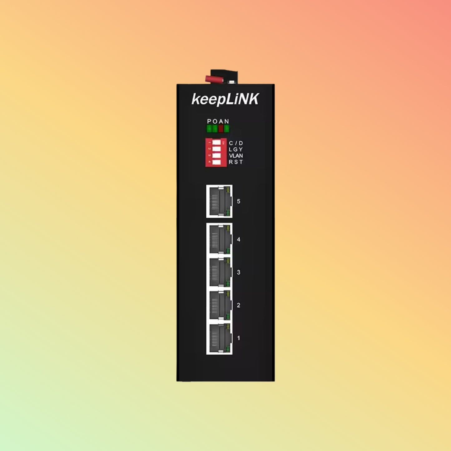 China Manufacturer 5 RJ45 Port Unmanaged Industrial Switch (PoE Optional)