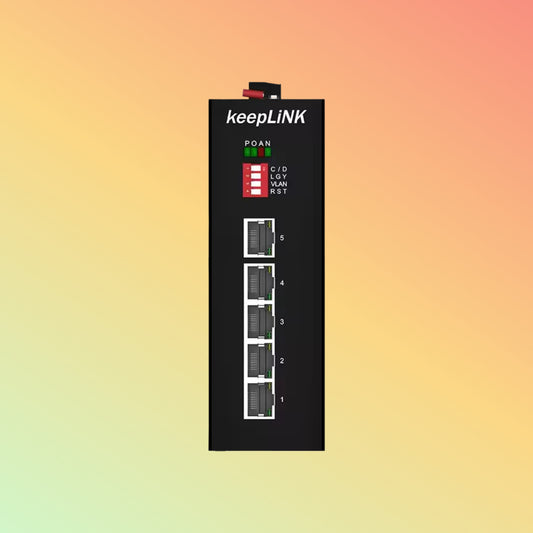 China Manufacturer 5 RJ45 Port Unmanaged Industrial Switch (PoE Optional)