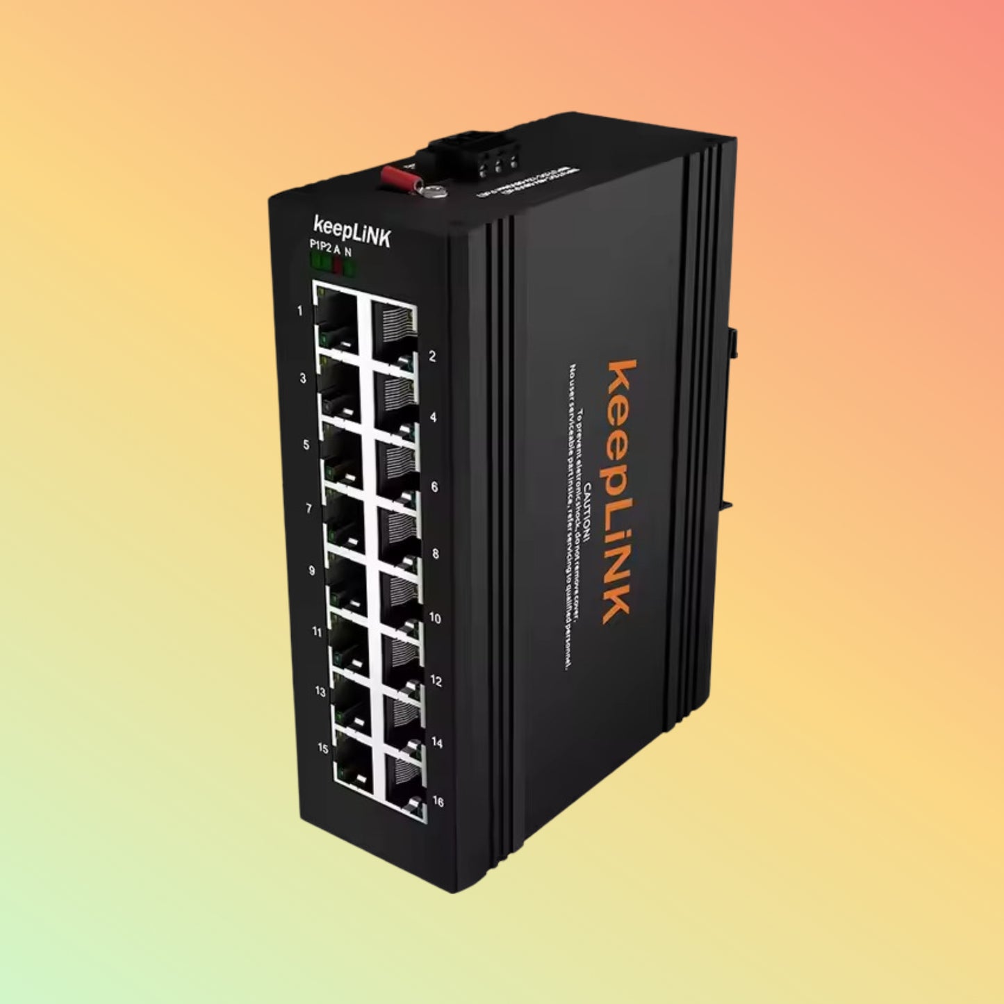 Waterproof 16 Ports Rj45 Outdoor Unmanaged Industrial Ethernet Switch 10/100/1000 Ip40 Din Rail Gigabit Network Switch