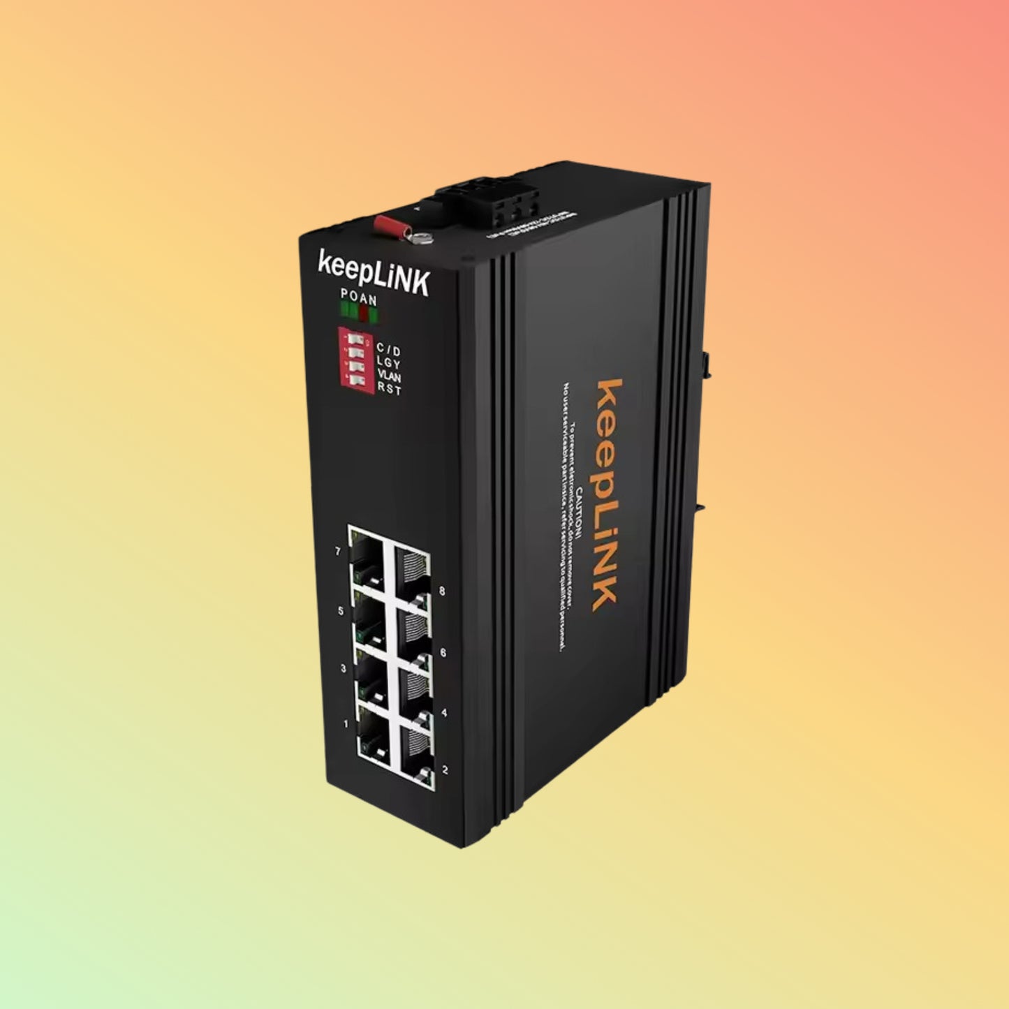 Gigabit Ethernet Switch 8 Port Industrial Ip40 Desktop Unmanaged Network Switches with Din Rail Mount for Security Monitoring