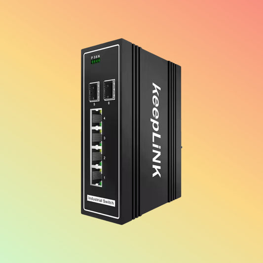 Outdoor Mini 5 Port Industrial Switch Unmanaged 10/100Mbps DIN Rail Automation Factory Compact Size