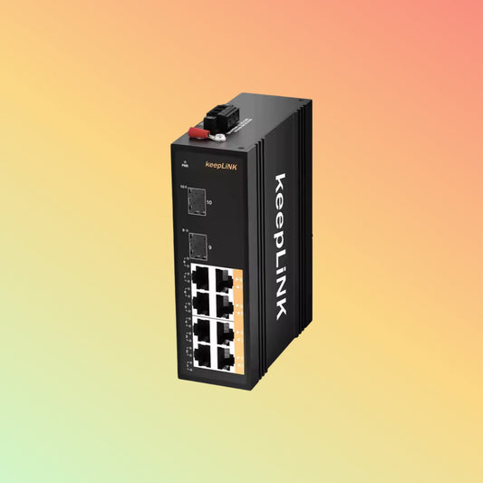 2 1000M SFP with 4 10/100/1000M Industrial Ethernet switch 20G 12V 24V network switch security