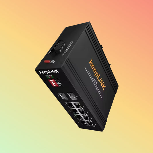 DIN Rail 10/100/1000M Gigabit PoE 8 Port Industrial Media Converter