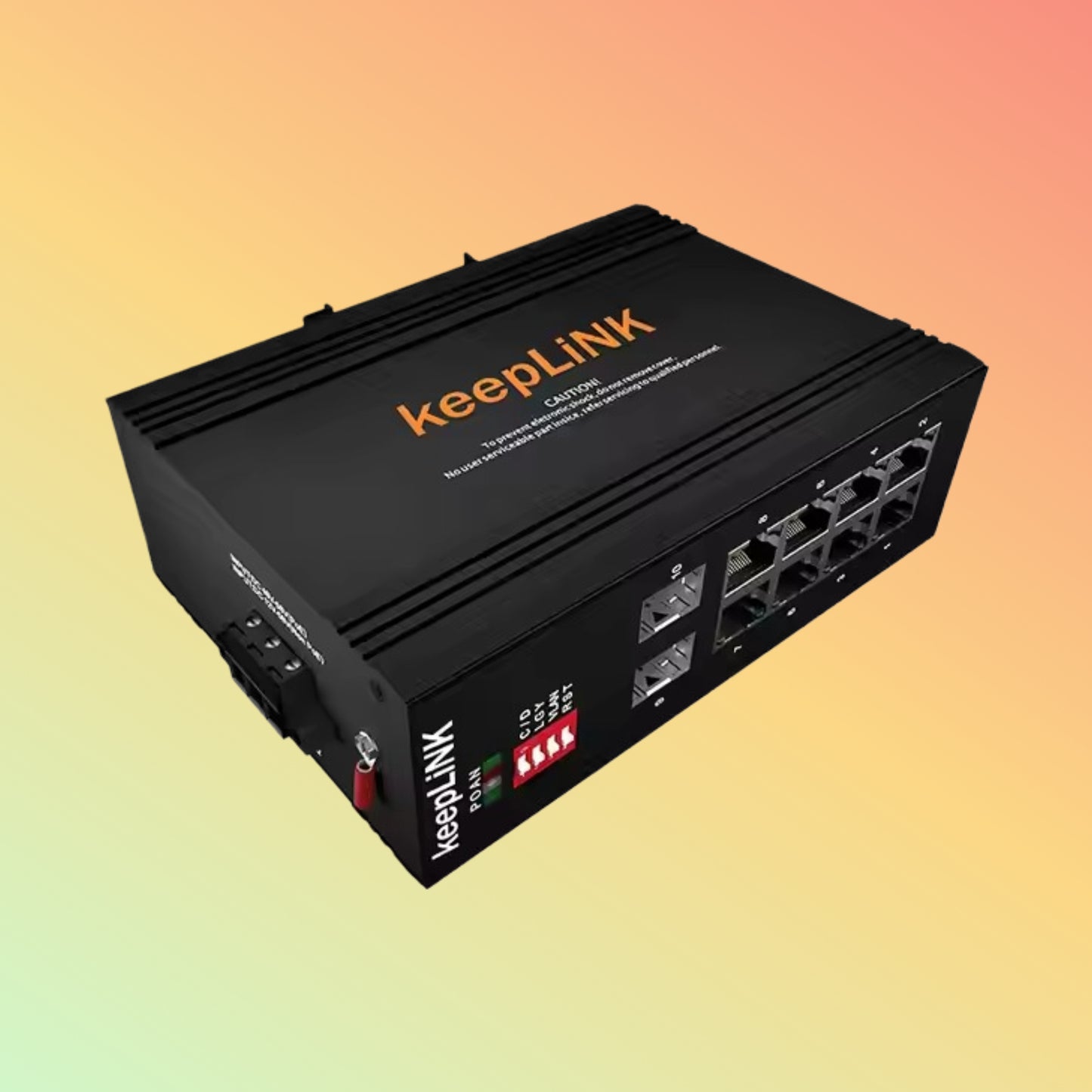 Industrial Grade Network 8 Port Gigabit Ethernet Media Converter PoE