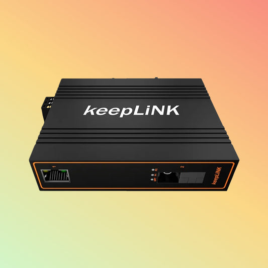 10/100Mbps Industrial Gigabit 1 Fiber Port to 1 RJ45 Port Dual Fiber Media Converter