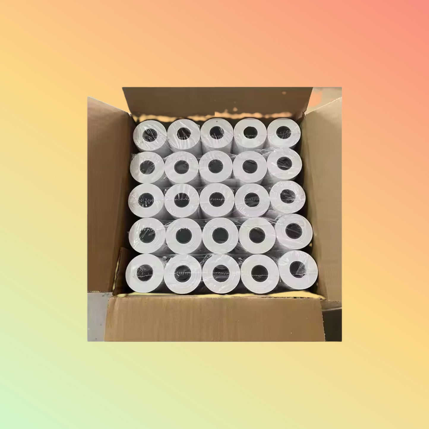 Single OEM Plastic Core Thermal Printer with Long Image Life 57mm Thermal Paper Rolls 57x40mm Size