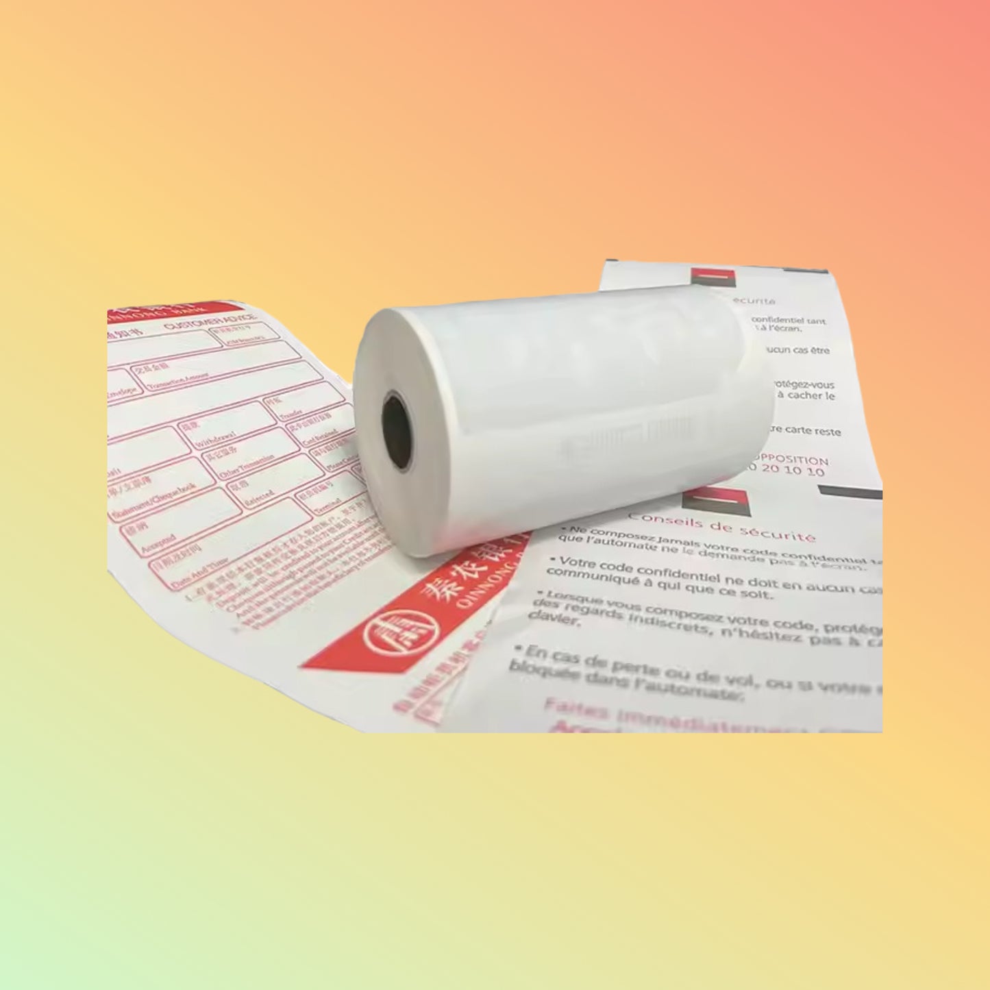 Single OEM Plastic Core Thermal Printer with Long Image Life 57mm Thermal Paper Rolls 57x40mm Size