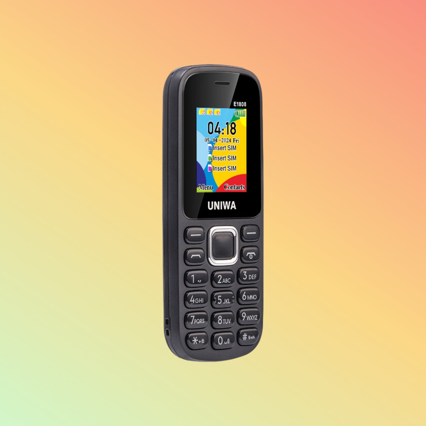 Uniwa E1808 GSM Keypad Design Triple Standby 3 SIM Card Mobile Phone