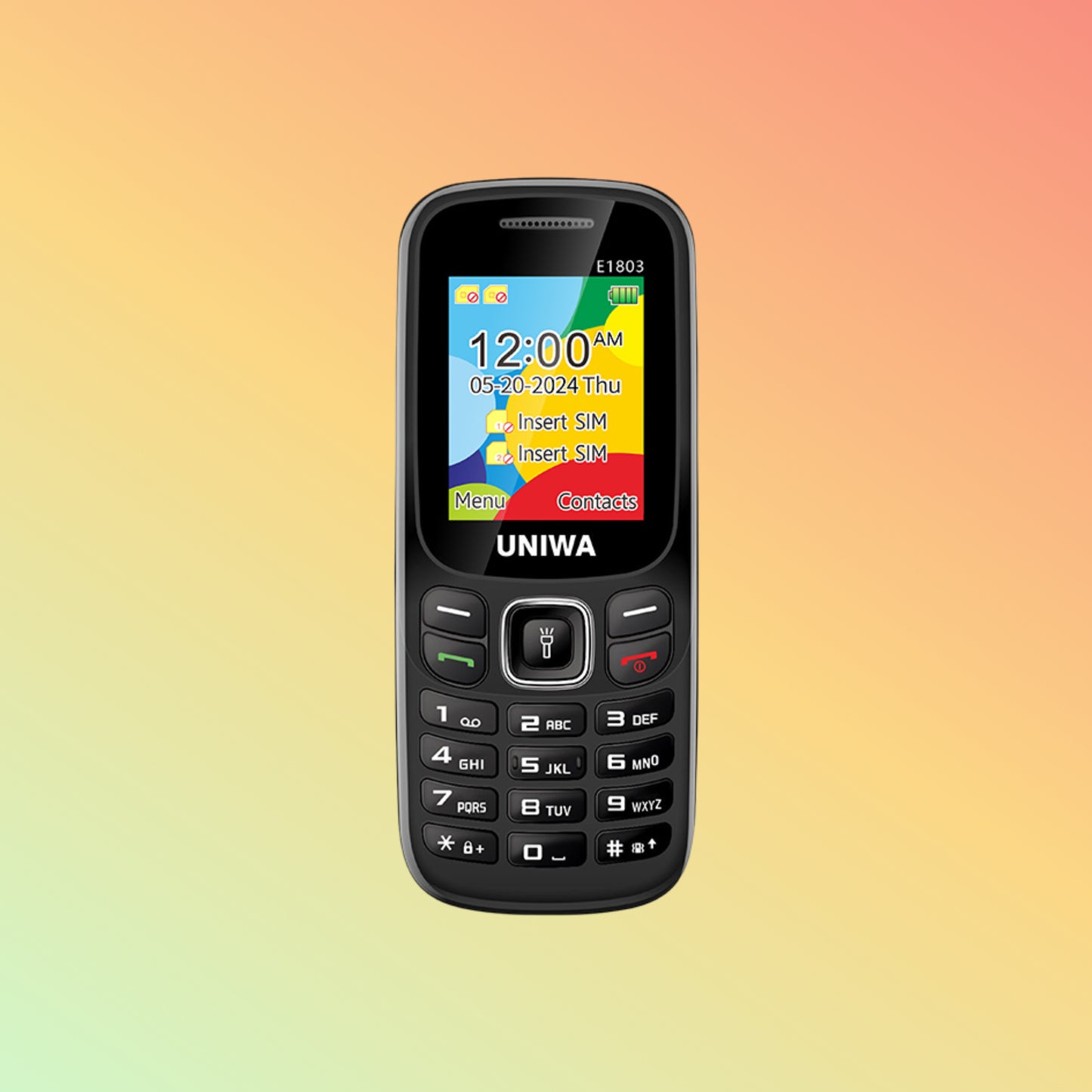 Uniwa E1803 1.77 inch Slim GSM Mini Mobile Phone with Dual SIM and Keypad