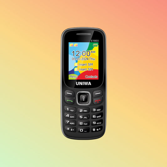 Uniwa E1803 1.77 inch Slim GSM Mini Mobile Phone with Dual SIM and Keypad