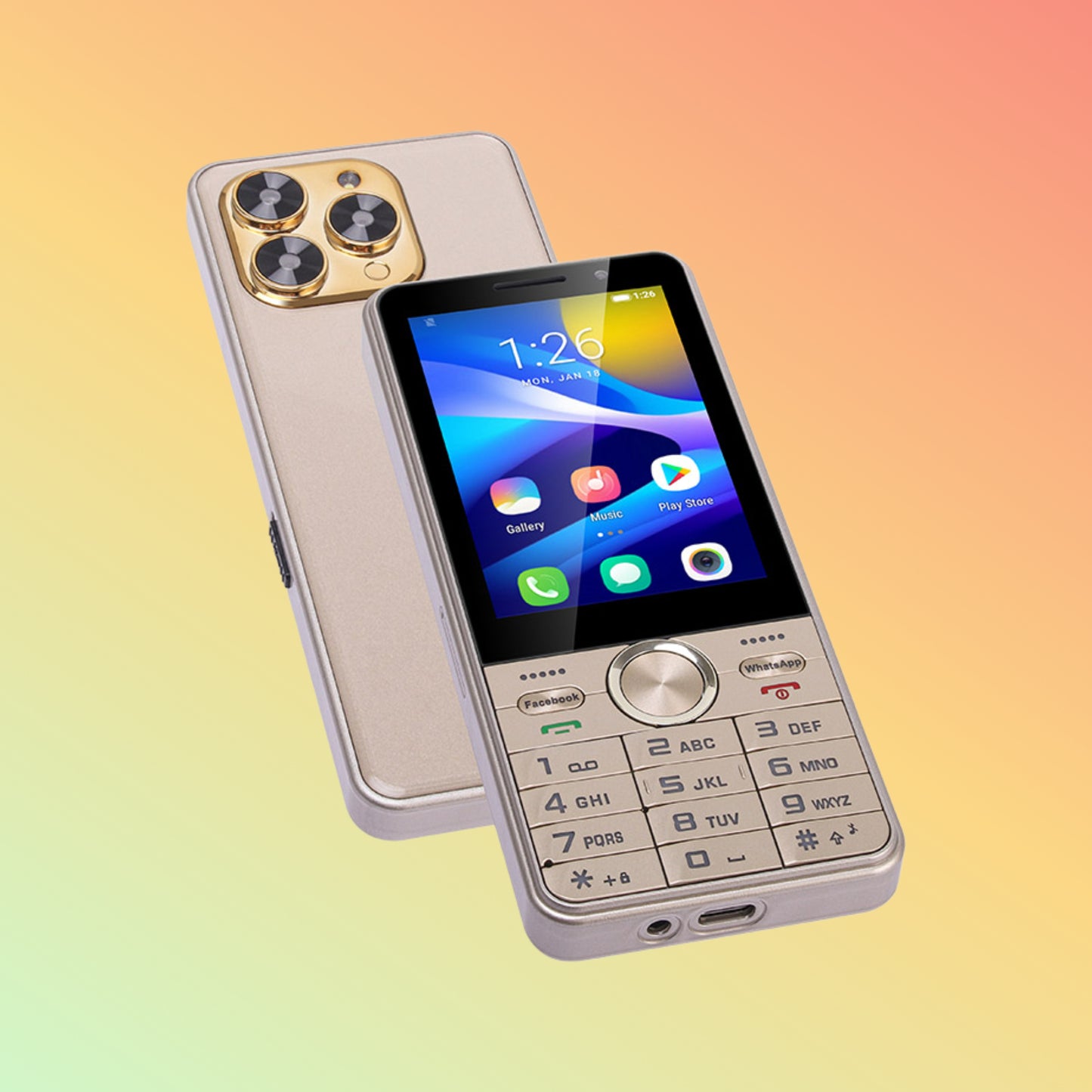 Uniwa A3501 3.5 Inch Touch Screen Dual SIM Card Android 4G Feature Phone