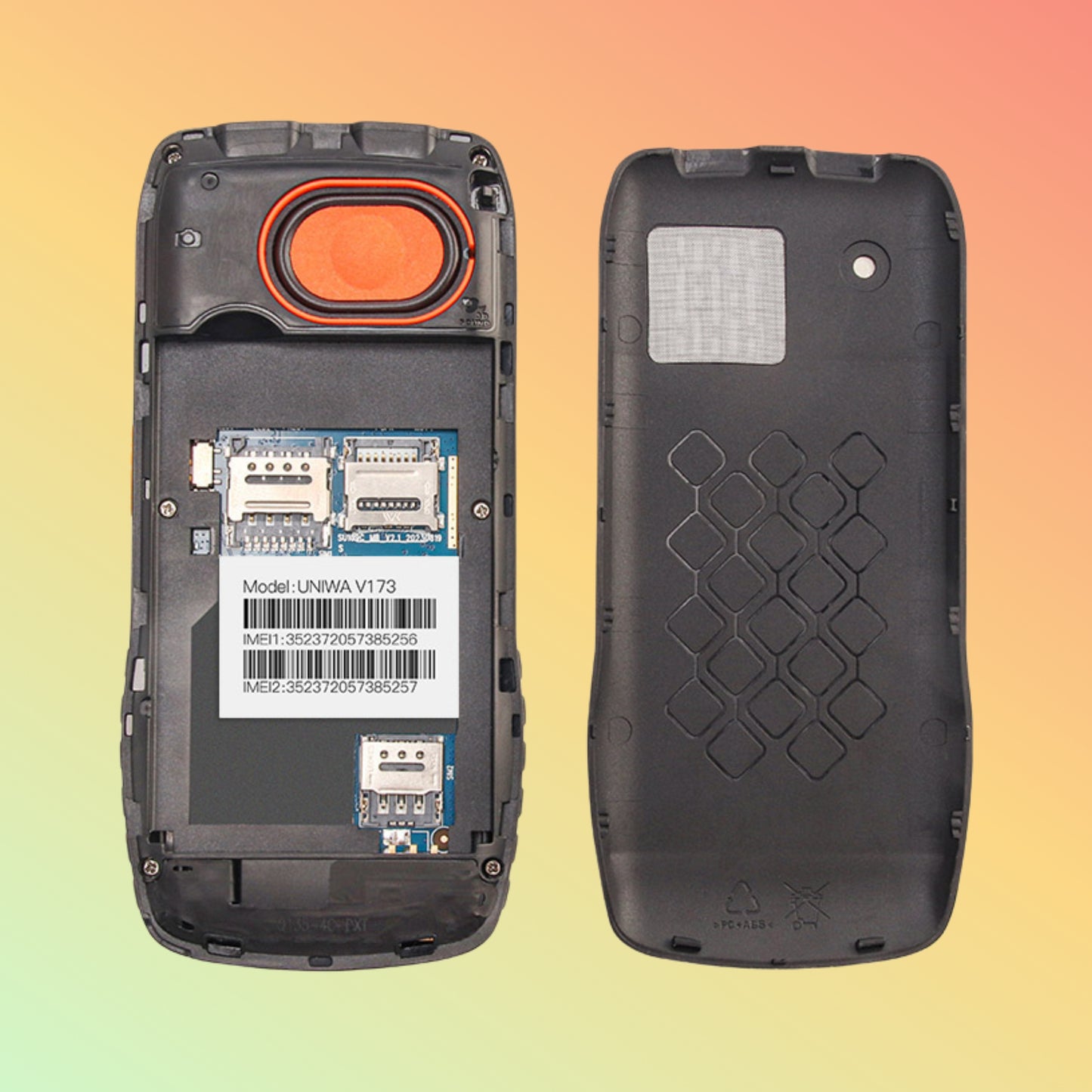 Uniwa V173 2 Inch Screen Dual SIM SOS Big Keypad Big Button Mobile Phone For Elderly