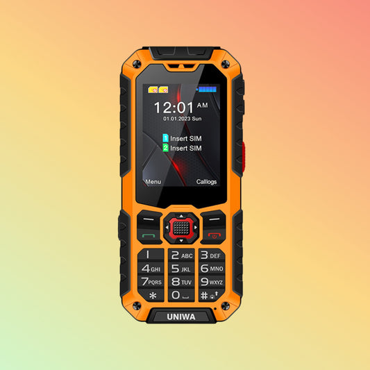 Uniwa S9 2.4 Inch IP68 Waterproof Torch Cell Phone 4G Feature Rugged Phone