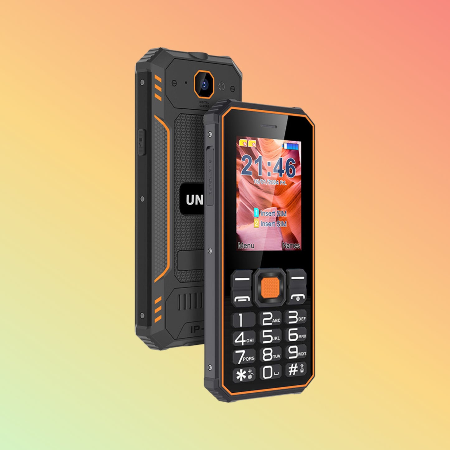 Uniwa S2 2.4 Inch Dual SIM IP68 Rugged Waterproof Keypad Mobile Phone with Long Standby