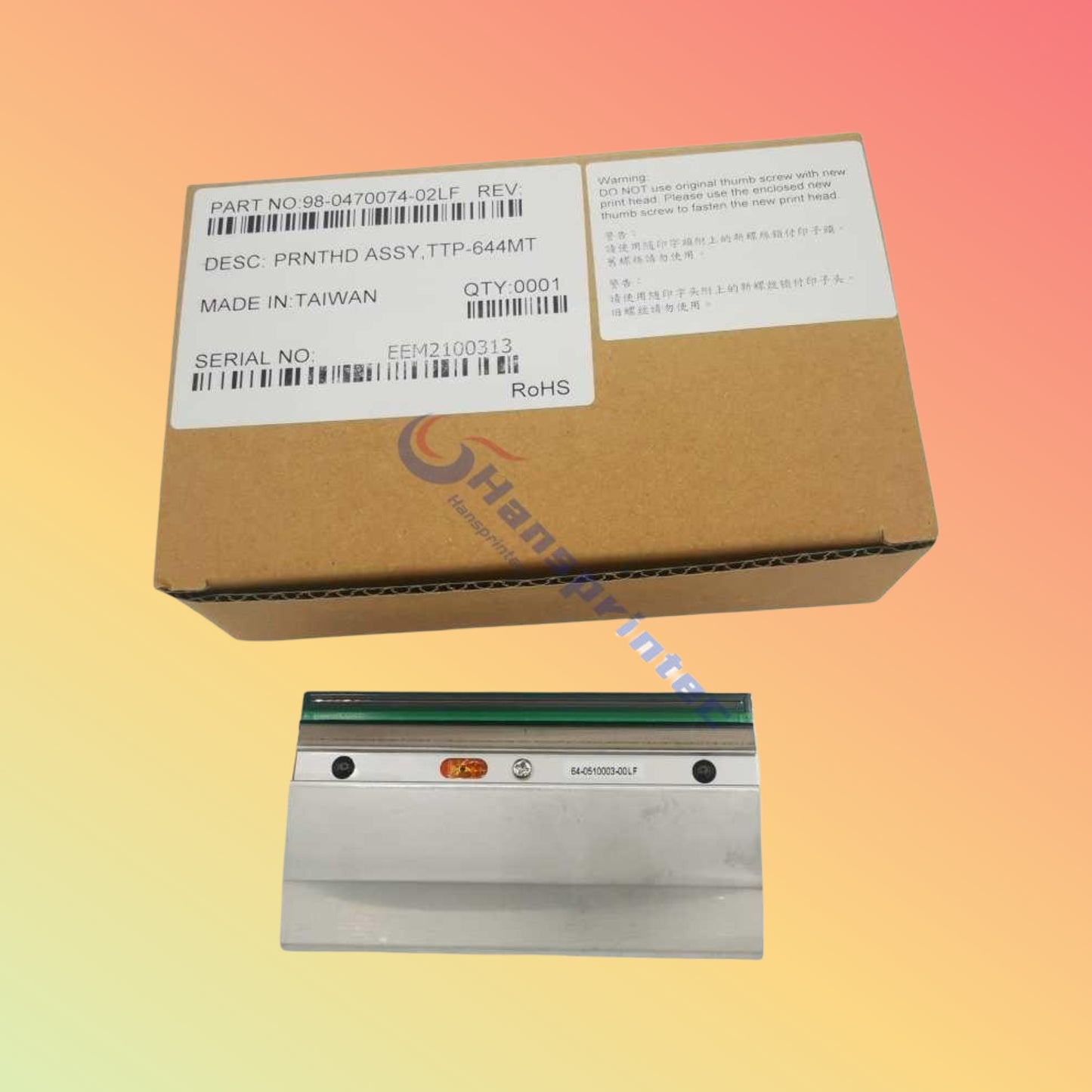 Thermal Print Head 98-0470074-02LF for Label Barcode Printer TSC TTP-644MT