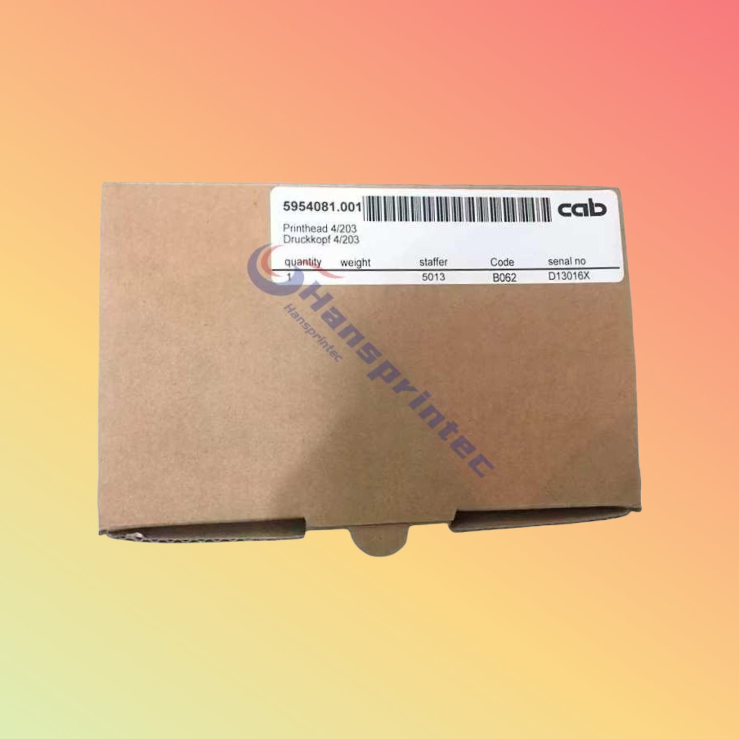 Genuine Printhead 5954081.001 for CAB A4+ 203DPI Thermal Label Printer