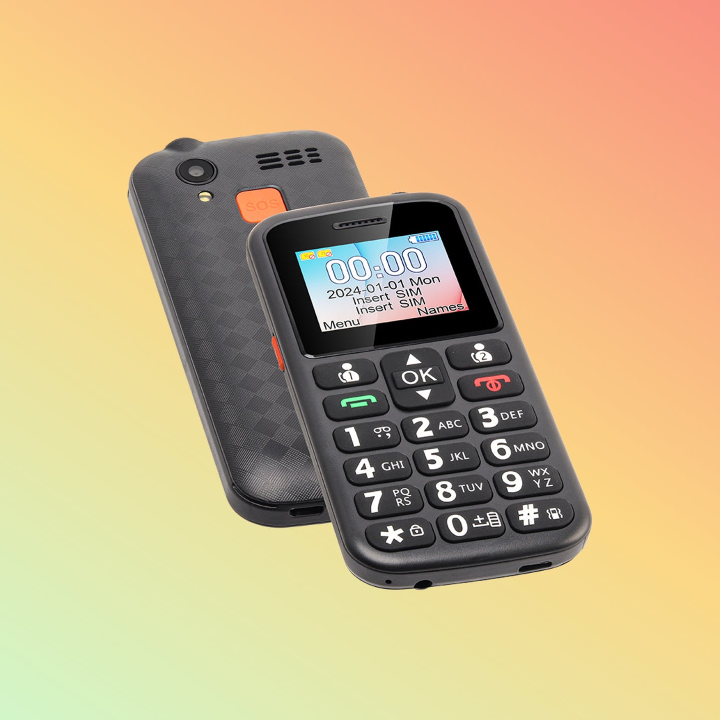 UNIWA M220 Dual SIM Simple Cheap Big Button Keypad SOS Senior Mobile Phone