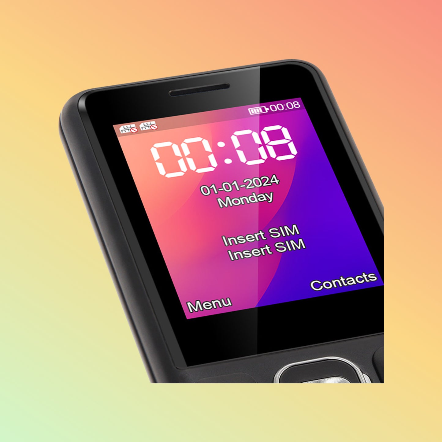 UNIWA FD005 2.4 Inch Dual SIM Card 25BI Long Battery Life Fashion 4G Keypad Phone