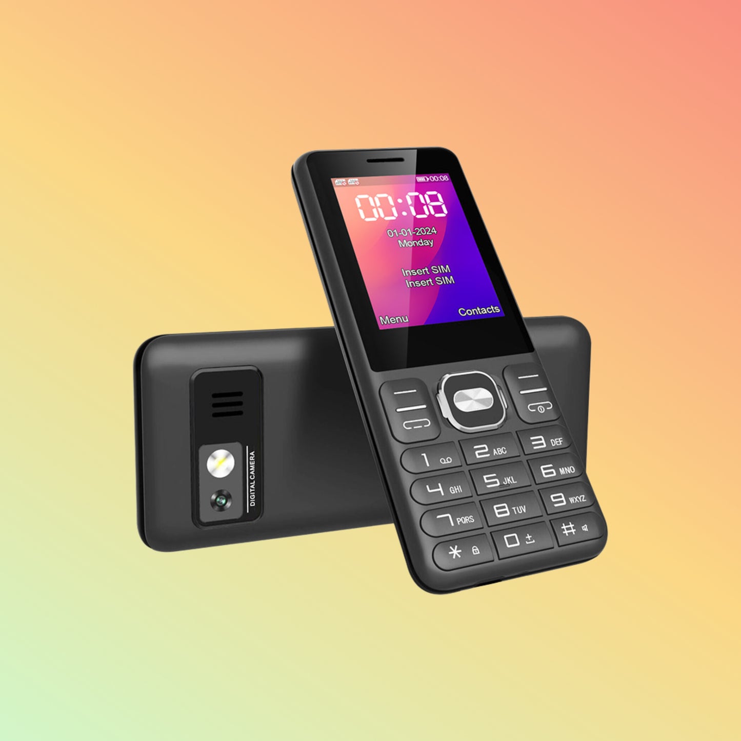 UNIWA FD005 2.4 Inch Dual SIM Card 25BI Long Battery Life Fashion 4G Keypad Phone