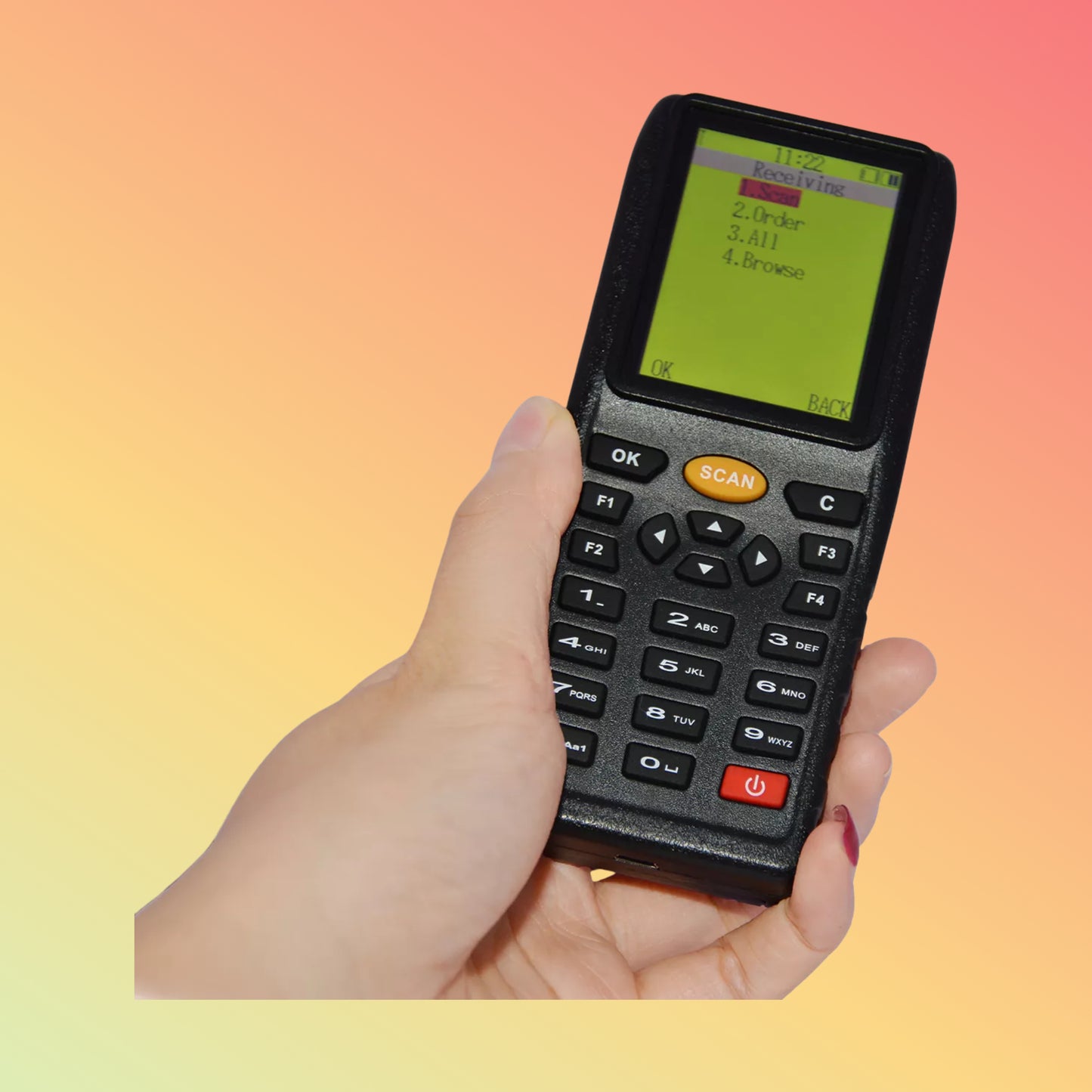 72MHz Handheld Wireless Inventory Data Collector PDA Barcode Scanner HS-E7