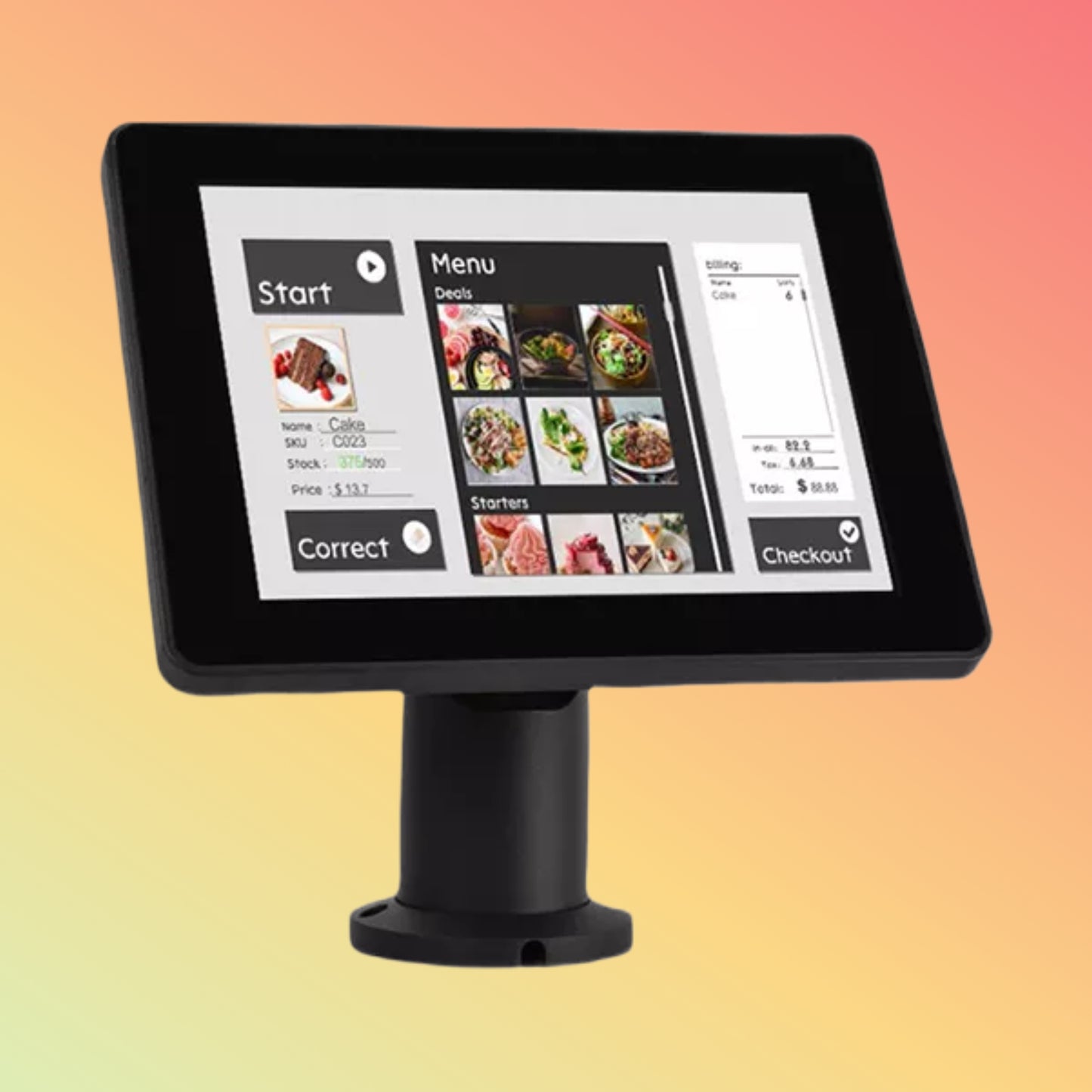 Single Screen 9.7 Inch Windows System PDA POS All In One PC Touch Screen HDMI LAN USB Port D970