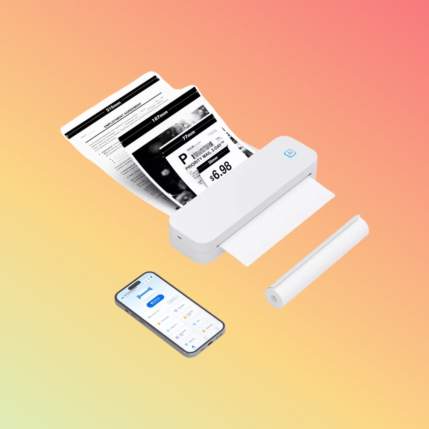 HCCTG A4 Paper USB Bluetooth Portable Thermal/Tattoo Printer HCC-A4PP