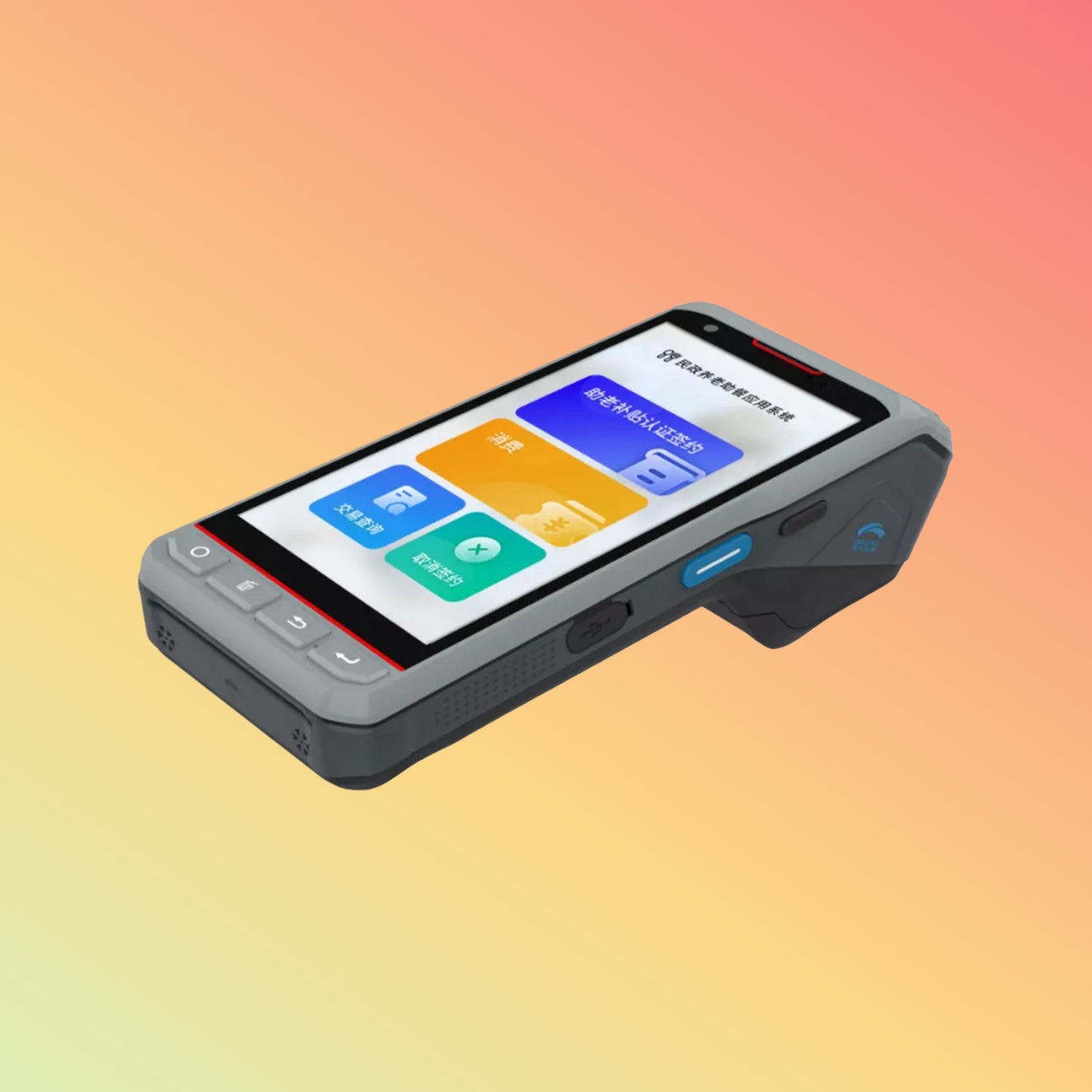 Android 10 Handheld Bus Ticket Terminal Portable NFC Smart Card Payment POS Machine with 58mm Printer P10